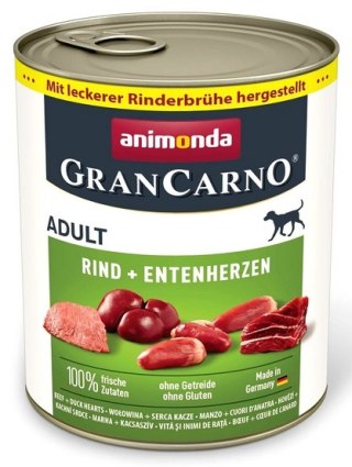 Animonda GranCarno Animonda GranCarno Original Adult Rind Entenherzen Wołowina + Serca kacze puszka 800g