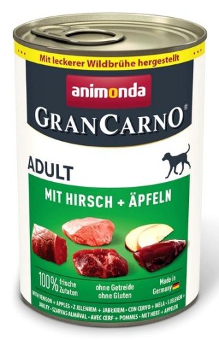 Animonda GranCarno Animonda GranCarno Original Adult Rind Hirsch Apfel Wołowina, Jeleń + Jabłko puszka 400g