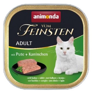 Animonda vom Feinsten Animonda vom Feinsten Cat Adult z Indykiem i Królikiem tacka 100g