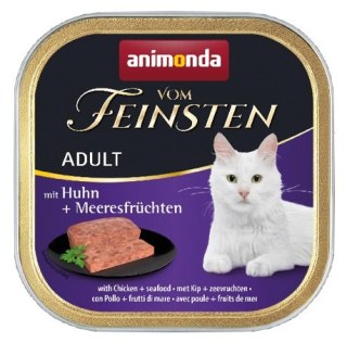 Animonda vom Feinsten Animonda vom Feinsten Cat Adult z Kurczakiem i Owocami Morza tacka 100g