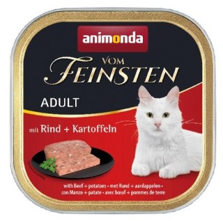 Animonda vom Feinsten Animonda vom Feinsten Cat Adult z Wołowiną i Ziemniakami tacka 100g