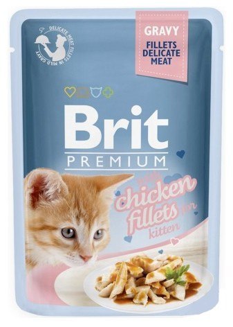 Brit Brit Premium Cat Kitten Fillets with Chicken saszetka 85g Brit Brit Premium Cat Kitten Fillets with Chicken saszetka 85g