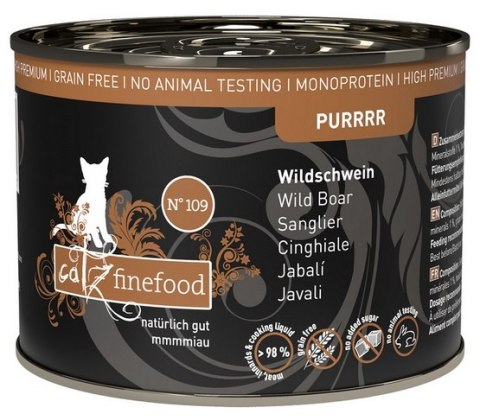 Catz Finefood Catz Finefood Purrrr N.109 Dzik puszka 200g