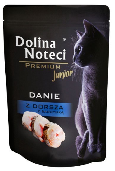 Dolina Noteci Dolina Noteci Premium Kot Junior Danie z dorsza i sardynki saszetka 85g