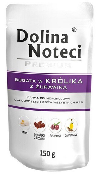 Dolina Noteci Dolina Noteci Premium Pies Królik i żurawina saszetka 150g