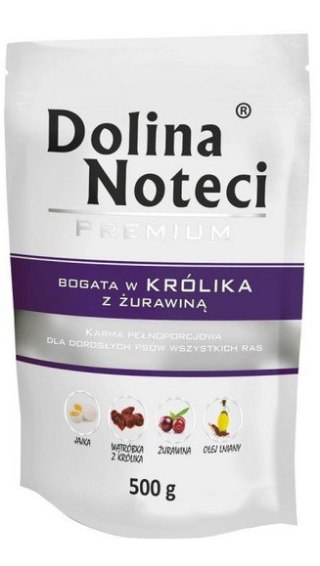 Dolina Noteci Dolina Noteci Premium Pies Królik i żurawina saszetka 500g