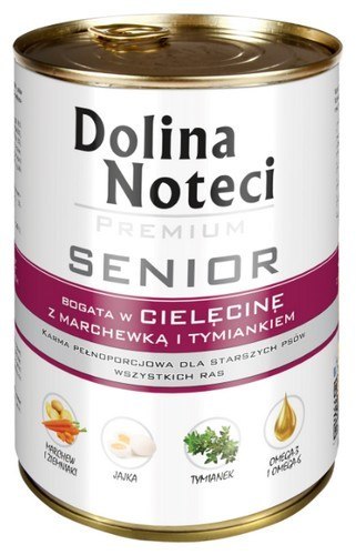 Dolina Noteci Dolina Noteci Premium Pies Senior Cielęcina puszka 400g