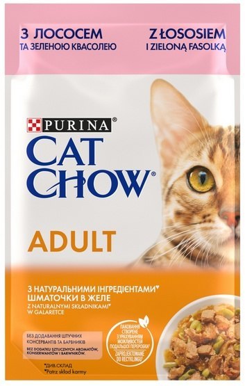 Purina Cat Chow Purina Cat Chow Łosoś i zielona fasolka saszetka 85g