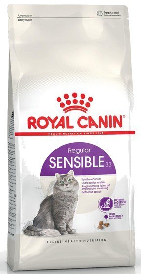 Royal Canin Feline Royal Canin Sensible karma sucha dla kotów dorosłych, o wrażliwym przewodzie pokarmowym 2kg