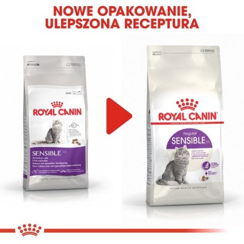 Royal Canin Feline Royal Canin Sensible karma sucha dla kotów dorosłych, o wrażliwym przewodzie pokarmowym 2kg