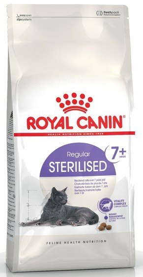 Royal Canin Feline Royal Canin Sterilised 7+ karma sucha dla kotów dorosłych, od 7 do 12 roku życia, sterylizowanych 1,5kg