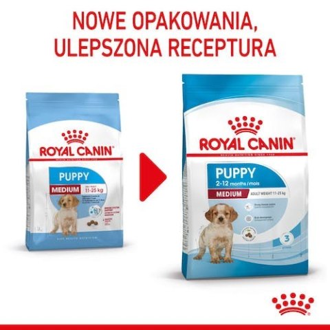 Royal Canin Size Royal Canin Medium Puppy karma sucha dla szczeniąt, od 2 do 12 miesiąca, ras średnich 15kg