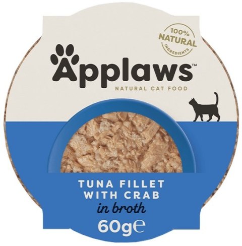 Applaws Applaws miseczka dla kota Filet z Tuńczyka z Krabami 60g