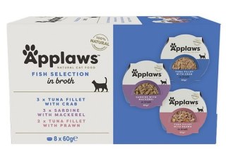 Applaws Applaws miseczki dla kota Fish Selection Multi Pack 8x60g