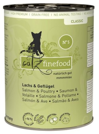 Catz Finefood Catz Finefood Classic N.05 Łosoś i drób puszka 400g