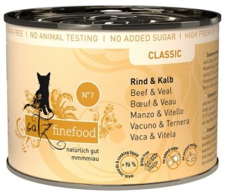 Catz Finefood Catz Finefood Classic N.07 Wołowina i cielęcina puszka 200g