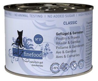 Catz Finefood Catz Finefood Classic N.17 Drób i Krewetki puszka 200g