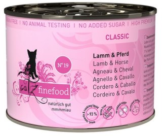 Catz Finefood Catz Finefood Classic N.19 Jagnięcina i Konina puszka 200g