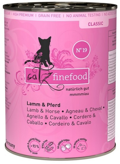 Catz Finefood Catz Finefood Classic N.19 Jagnięcina i Konina puszka 400g