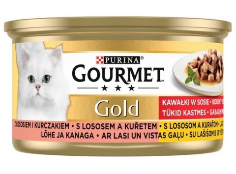 Gourmet Gourmet Gold Łosoś i kurczak w sosie 85g