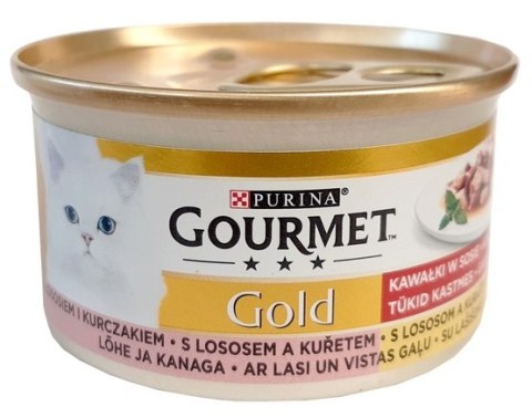 Gourmet Gourmet Gold Łosoś i kurczak w sosie 85g