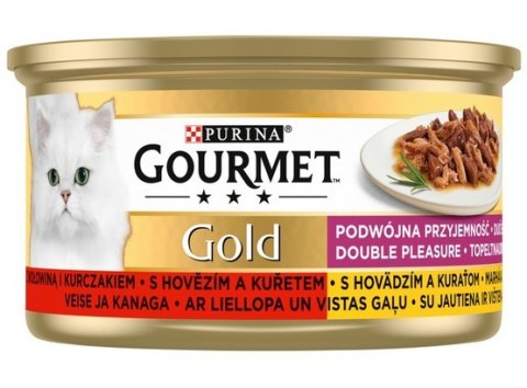 Gourmet Gourmet Gold Wołowina i kurczak w sosie 85g