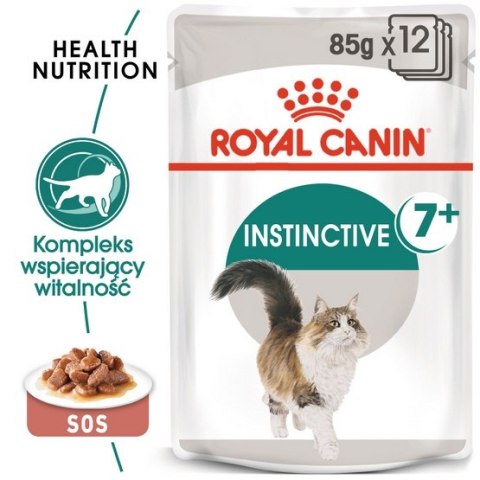 Royal Canin Feline Royal Canin Instinctive +7 w sosie karma mokra dla kotów starszych, wybrednych saszetka 85g