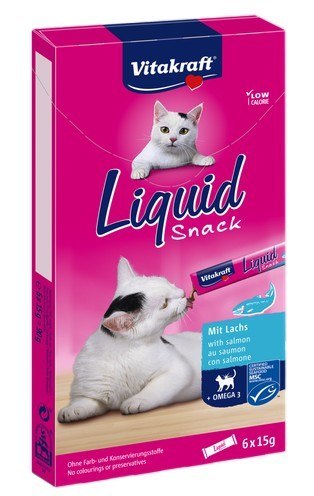 Vitakraft Vitakraft Cat Liquid-Snack z Łososiem 6x15g [16423]