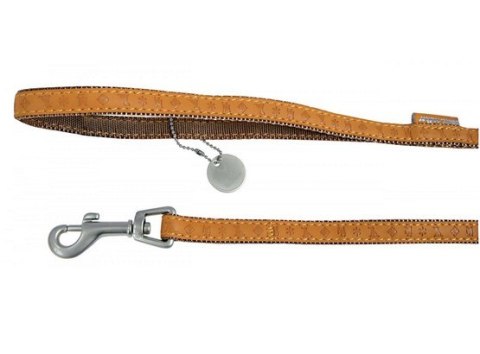 Zolux Zolux Smycz Mac Leather 15mm/1.2m Żółta [522015JA]