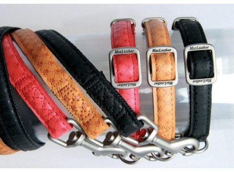 Zolux Zolux Smycz Mac Leather 15mm/1.2m Żółta [522015JA]