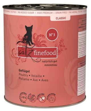 Catz Finefood Catz Finefood Classic N.03 Drób puszka 800g