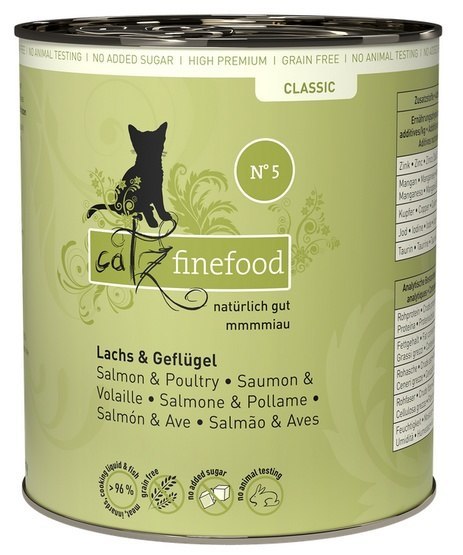 Catz Finefood Catz Finefood Classic N.05 Łosoś i drób puszka 800g