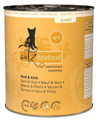 Catz Finefood Catz Finefood Classic N.07 Wołowina i cielęcina puszka 800g