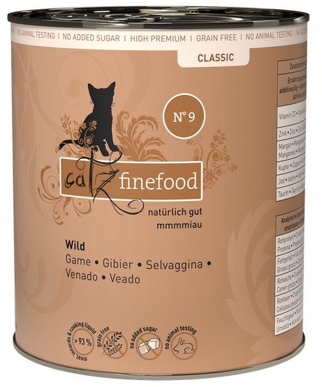 Catz Finefood Catz Finefood Classic N.09 Dziczyzna puszka 800g