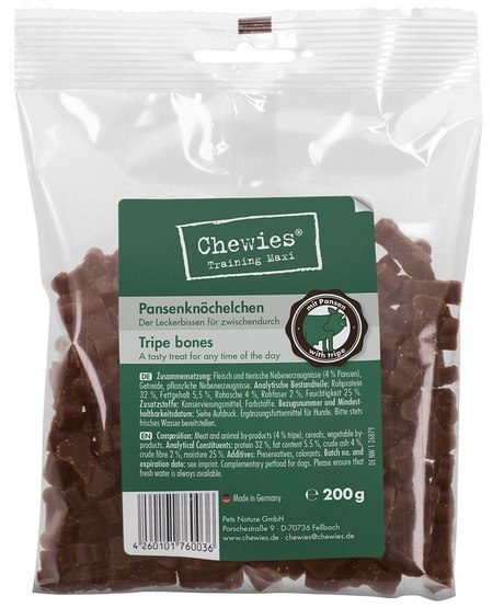 Chewies Chewies Goodies (Training) Kosteczki Maxi Żwacz 200g Chewies Chewies Goodies (Training) Kosteczki Maxi Żwacz 200g