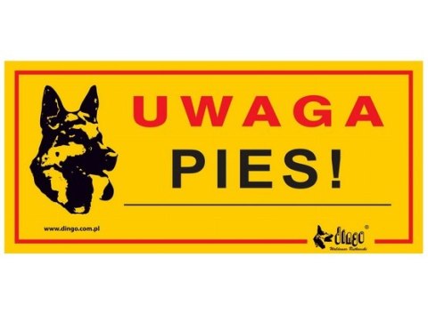 Dingo Dingo Tabliczka ostrzegawcza "Uwaga pies!"