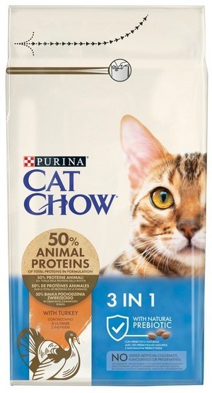 Purina Cat Chow Purina Cat Chow 3in1 z indykiem 1,5kg