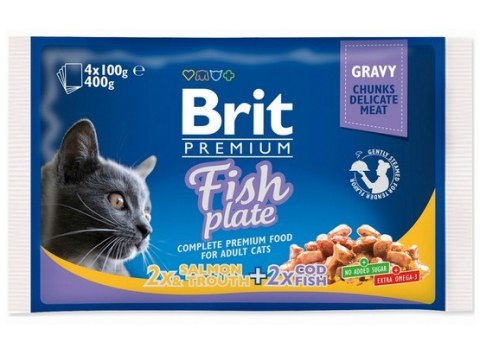 Brit Brit Premium Cat Adult Fish Plate saszetki 4x100g