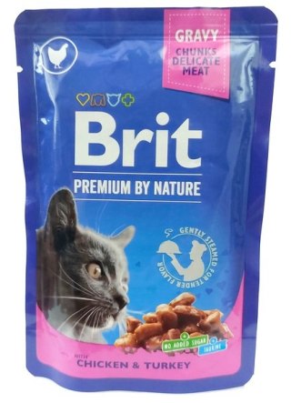 Brit Brit Premium Cat Adult Kurczak + Indyk saszetka 100g