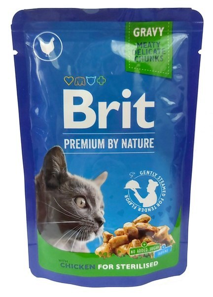 Brit Brit Premium Cat Adult Kurczak Sterilised saszetka 100g Brit Brit Premium Cat Adult Kurczak Sterilised saszetka 100g