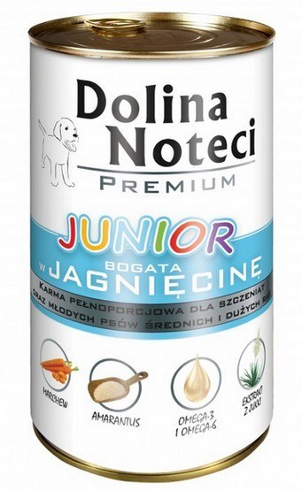 Dolina Noteci Dolina Noteci Premium Pies Junior Jagnięcina puszka 400g