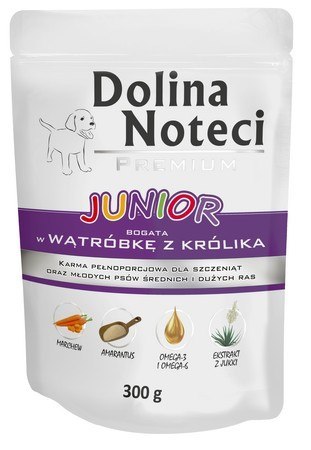 Dolina Noteci Dolina Noteci Premium Pies Junior Wątróbka z królika saszetka 300g