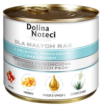 Dolina Noteci Dolina Noteci Premium Pies Mały Cielę, pomidor i makaron puszka 185g