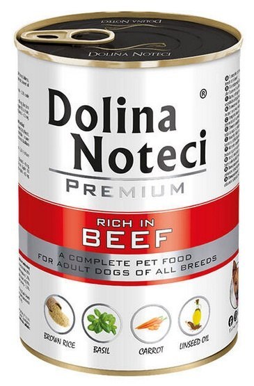 Dolina Noteci Dolina Noteci Premium Pies Wołowina puszka 400g