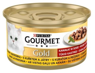 Gourmet Gourmet Gold Kurczak i wątróbka w sosie 85g