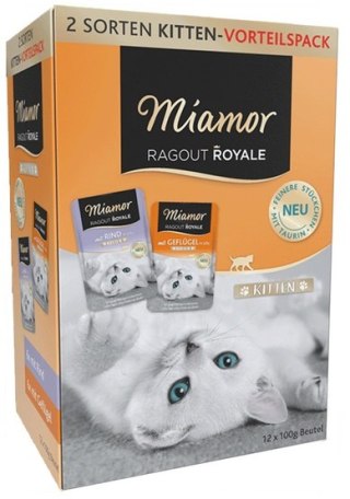 Miamor Ragout Royale Miamor Ragout Royale Mix Galaretka Kitten - drób, wołowina saszetki 12x100g