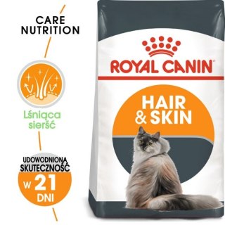 Royal Canin Feline Royal Canin Hair&Skin Care karma sucha dla kotów dorosłych, lśniąca sierść i zdrowa skóra 400g