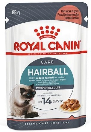 Royal Canin Feline Royal Canin Hairball Care w sosie karma mokra w sosie dla kotów dorosłych, eliminacja kul włosowych saszetka 