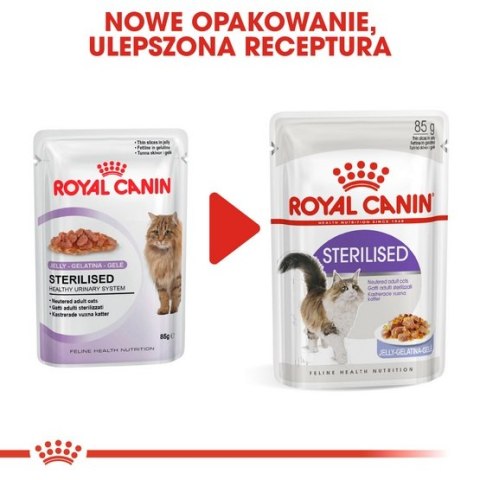 Royal Canin Feline Royal Canin Sterilised w galaretce karma mokra dla kotów dorosłych, sterylizowanych saszetka 85g