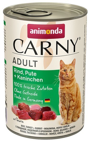 Animonda Carny Animonda Carny Adult Wołowina, Indyk + Królik puszka 400g